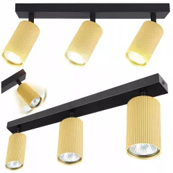 LAMPA sufitowa KINKIET LED ścienny Spot regulowany 3x GU10 oprawa czarna-5904703021766