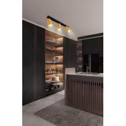 LAMPA sufitowa KINKIET LED ścienny Spot regulowany 3x GU10 oprawa czarna-5904703021766