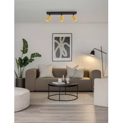 LAMPA sufitowa KINKIET LED ścienny Spot regulowany 3x GU10 oprawa czarna-5904703021766