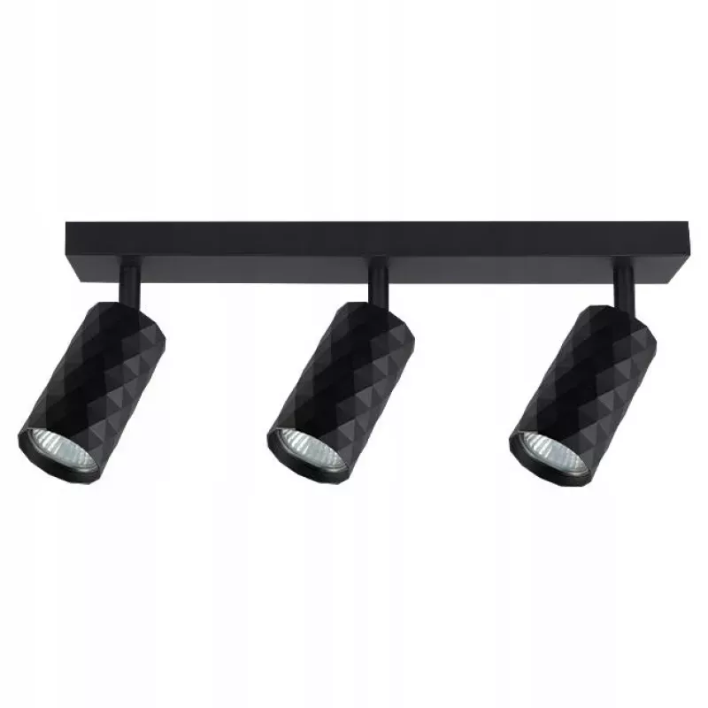 Czarna lampa sufitowa 3-punktowa regulowana GU10-5904703021995