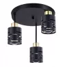 LAMPA WISZĄCA SUFITOWA 3x E27 ŻYRANDOL LOFT kinkiet czarny złoty ścienna-5904703023265