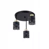 LAMPA WISZĄCA SUFITOWA 3x E27 ŻYRANDOL LOFT kinkiet czarny złoty ścienna-5904703023265