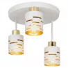 Lampa sufitowa wisząca żyrandol nad stół do kuchni 3x E27 loft biała złota-5904703023272