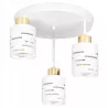 Lampa sufitowa wisząca żyrandol nad stół do kuchni 3x E27 loft biała złota-5904703023272
