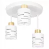 Lampa sufitowa wisząca żyrandol nad stół do kuchni 3x E27 loft biała złota-5904703023272