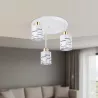 Lampa sufitowa wisząca żyrandol nad stół do kuchni 3x E27 loft biała złota-5904703023272