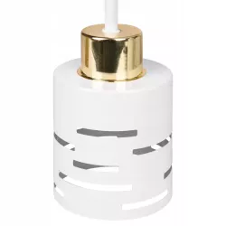 Lampa sufitowa wisząca żyrandol nad stół do kuchni 3x E27 loft biała złota-5904703023272