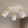 Lampa sufitowa Kinkiet żyrandol LED 3x E27 oprawa LOFT biały złota-5904703023296