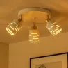 Lampa sufitowa Kinkiet żyrandol LED 3x E27 oprawa LOFT biały złota-5904703023296