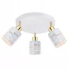 Lampa sufitowa Kinkiet żyrandol LED 3x E27 oprawa LOFT biały złota-5904703023296