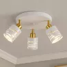 Lampa sufitowa Kinkiet żyrandol LED 3x E27 oprawa LOFT biały złota-5904703023296