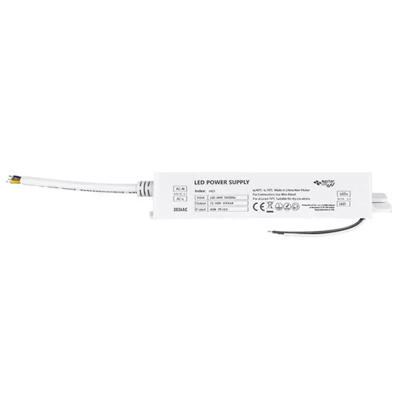 Zasilacz LED Stałoprądowy Durio 72-160V 40W 300mA-5904703028109
