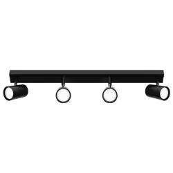 Kinkiet GU10 LED Richi ruchomy x4 czarny-5904703028635