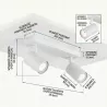 Lampa sufitowa HALOGENOWA kinkiet OPRAWA LED reflektor SPOT 2x GU10-5904703028604