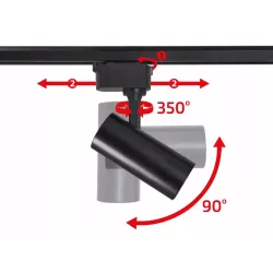 Piko reflektor spot LED/10W/4000K do szyny 1-fazowej czarny-5904703006503