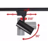 Piko reflektor spot LED/10W/4000K do szyny 1-fazowej czarny-5904703006503