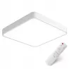 LAMPA SUFITOWA LED PLAFON WISZĄCA BIAŁA KWADRAT 60CM PILOT 3 KOLORY MODERN-5903002035337