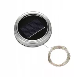 Lampa LED solarna dekoracyjna słoik z drucikiem led - 5908263387393