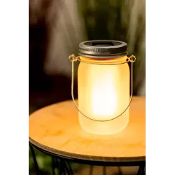 Lampion Ogrodowy LED Lampa Solarna Dekoracyjna Słoik 13cm Czujnik Zmierzchu-5903002033494