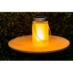 Lampion Ogrodowy LED Lampa Solarna Dekoracyjna Słoik 13cm Czujnik Zmierzchu-5903002033494