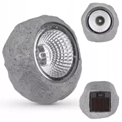 Lampa LED ogrodowa solarna kamień 8,5cm zewnętrzna-5904703014157
