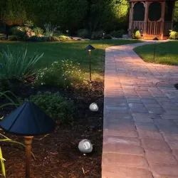 Lampa LED ogrodowa solarna kamień 8,5cm zewnętrzna-5904703014157