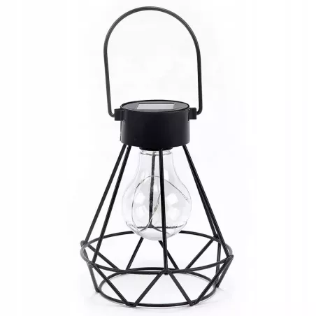 LAMPA SOLARNA OGRODOWA LED LATARENKA DIAMENT WISZĄCA LAMPION-5904703014225