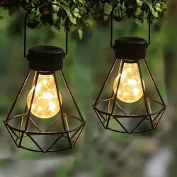 LAMPA SOLARNA OGRODOWA LED LATARENKA DIAMENT WISZĄCA LAMPION-5904703014225