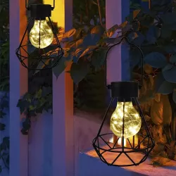 LAMPA SOLARNA OGRODOWA LED LATARENKA DIAMENT WISZĄCA LAMPION-5904703014225