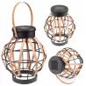 Lampa solarna ogrodowa zewnętrzna wisząca koszyk czujnik IP44 pleciona-5904703014232