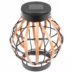 Lampa solarna ogrodowa zewnętrzna wisząca koszyk czujnik IP44 pleciona-5904703014232