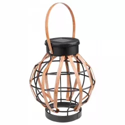 Lampa solarna ogrodowa zewnętrzna wisząca koszyk czujnik IP44 pleciona-5904703014232