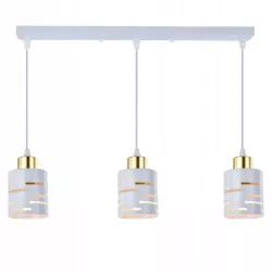 Lampa sufitowa wisząca żyrandol nad stół do kuchni 3x E27 loft biała-5904703023319