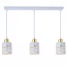 Lampa sufitowa wisząca żyrandol nad stół do kuchni 3x E27 loft biała-5904703023319