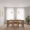 Lampa sufitowa wisząca żyrandol nad stół do kuchni 3x E27 loft biała-5904703023319