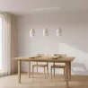 Lampa sufitowa wisząca żyrandol nad stół do kuchni 3x E27 loft biała-5904703023319