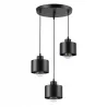Lampa sufitowa wisząca żyrandol LED 3x E27 oprawa LOFT czarna-5904703010128