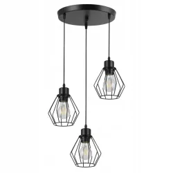 Oprawa wisząca E27 Otto x3 czarna-5904703010296