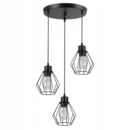 Oprawa wisząca E27 Otto x3 czarna-5904703010296