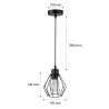 Lampa sufitowa wisząca żyrandol LED E27 oprawa kinkiet LOFT BRYLANT-5904703010074