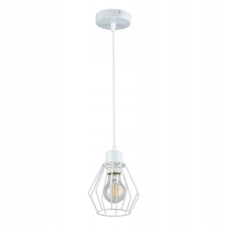 Lampa sufitowa wisząca żyrandol LED E27 oprawa LOFT BRYLANT biała-5904703000020