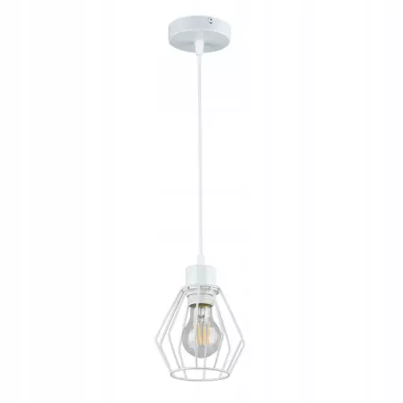 Lampa sufitowa wisząca żyrandol LED E27 oprawa LOFT BRYLANT biała-5904703000020