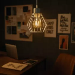 Lampa sufitowa wisząca żyrandol LED E27 oprawa LOFT BRYLANT biała-5904703000020