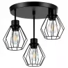 Lampa sufitowa wisząca kinkiet żyrandol 3x E27 oprawa LOFT czarna-5904703010449