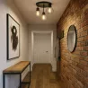 Lampa sufitowa wisząca kinkiet żyrandol 3x E27 oprawa LOFT czarna-5904703010449