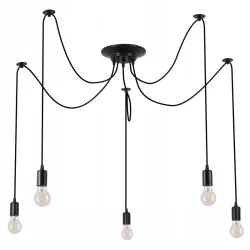 Lampa sufitowa wisząca żyrandol LED 5xE27 oprawa LOFT PAJĄK-5904703010623