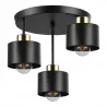LAMPA WISZĄCA E27 LED ŻYRANDOL LOFTOWY CZARNY ZŁOTY DO SALONU-5904703010845