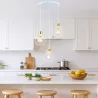 Lampa sufitowa wisząca żyrandol LED E27 oprawa LOFT BRYLANT biała-5904703010302
