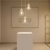 Lampa sufitowa wisząca żyrandol LED E27 oprawa LOFT BRYLANT biała-5904703010302