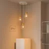 Lampa sufitowa wisząca żyrandol LED E27 oprawa LOFT BRYLANT biała-5904703010302